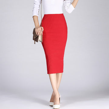 Long Wrap Pencil Skirt