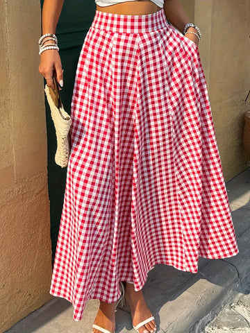 Pleated Midi Skirt with Pockets