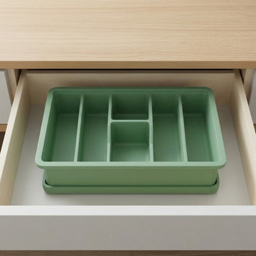Organizer Tray With Expandable Sides For Kitchen Drawers