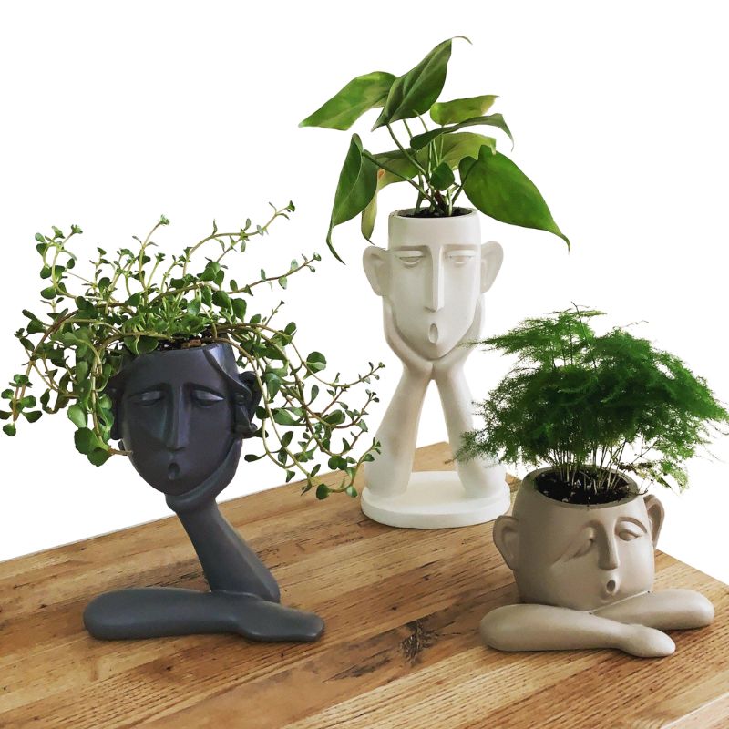 Abstract Face Sculpture for Shelves and Tables