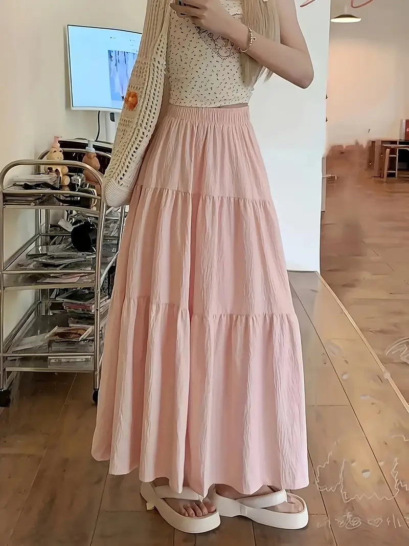 Layered High-Waist One-Piece Skirt
