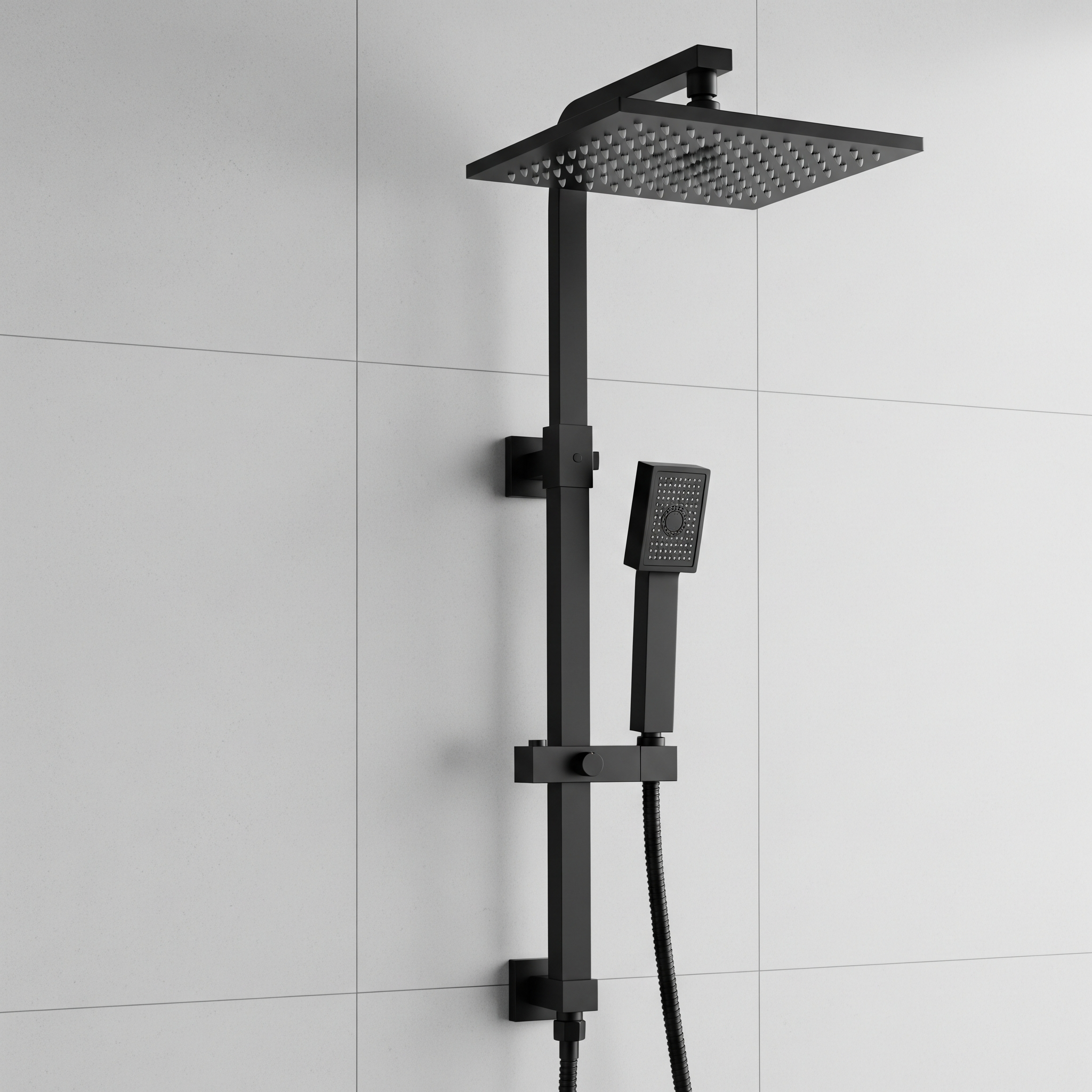Shower System With Overhead Plate and Handheld Sprayer