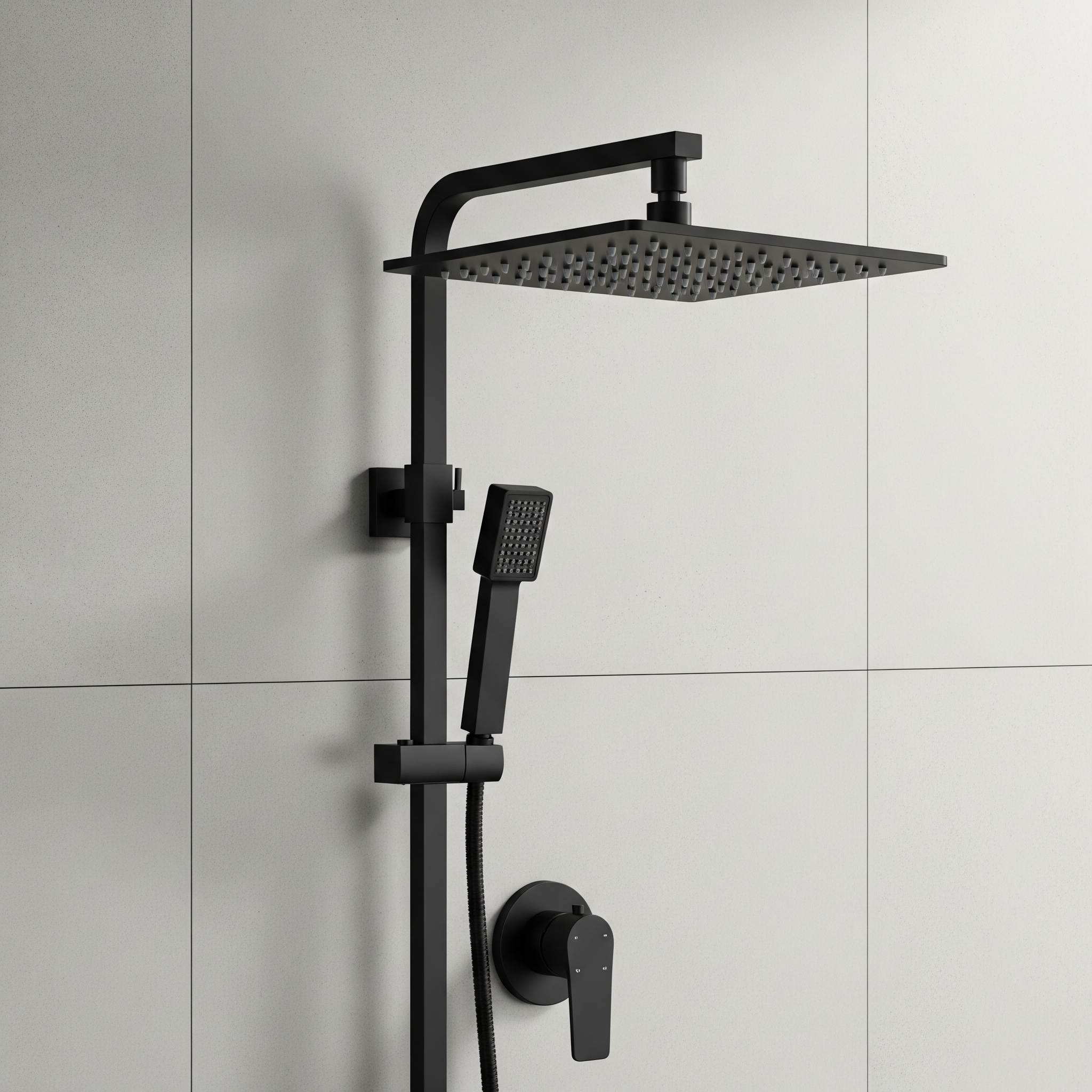 Shower System With Overhead Plate and Handheld Sprayer