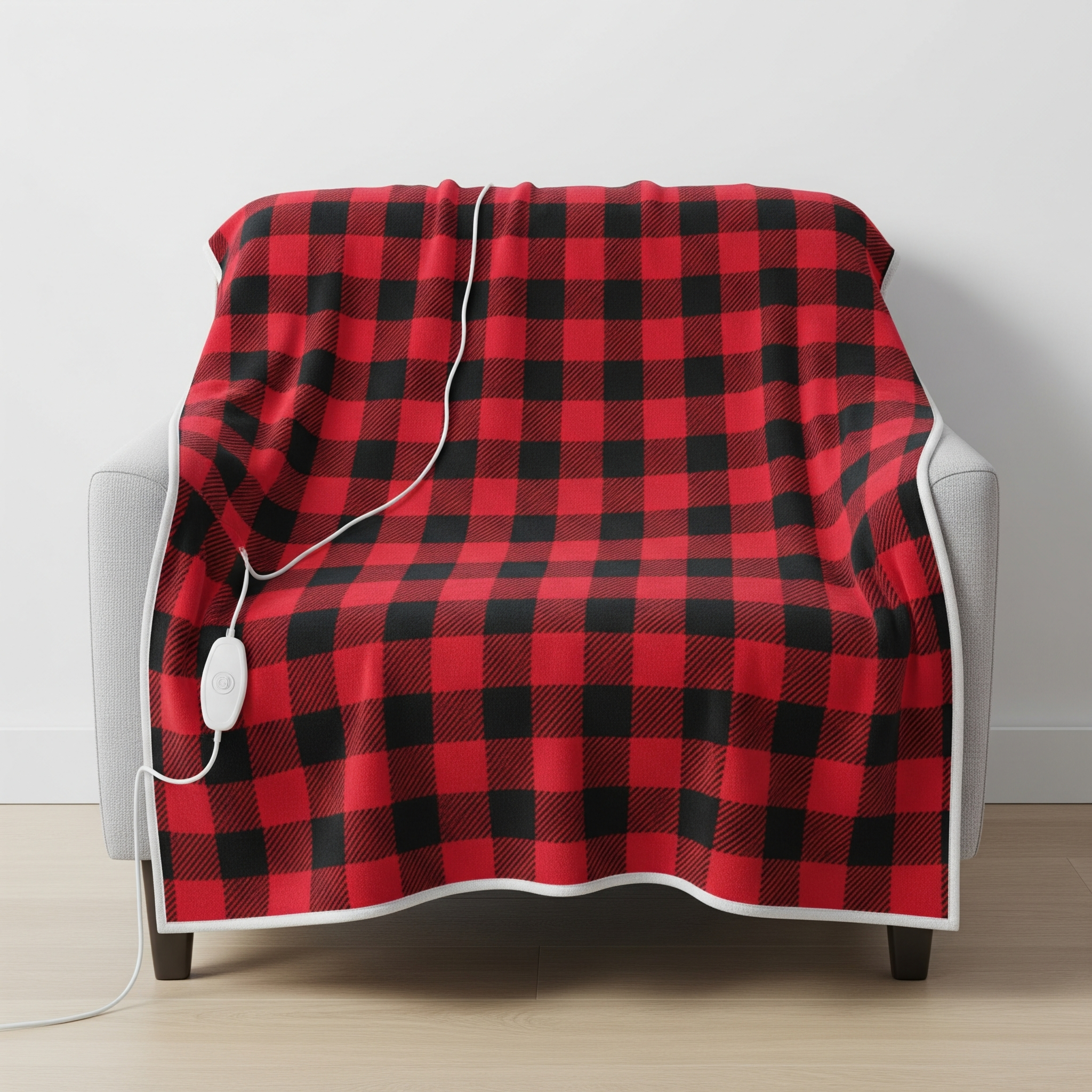 Heated Blanket With Flannel Surface and Adjustable Output