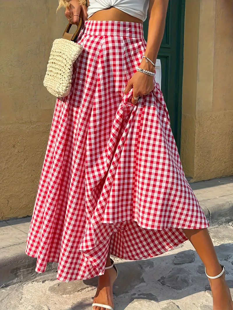 Pleated Midi Skirt with Pockets