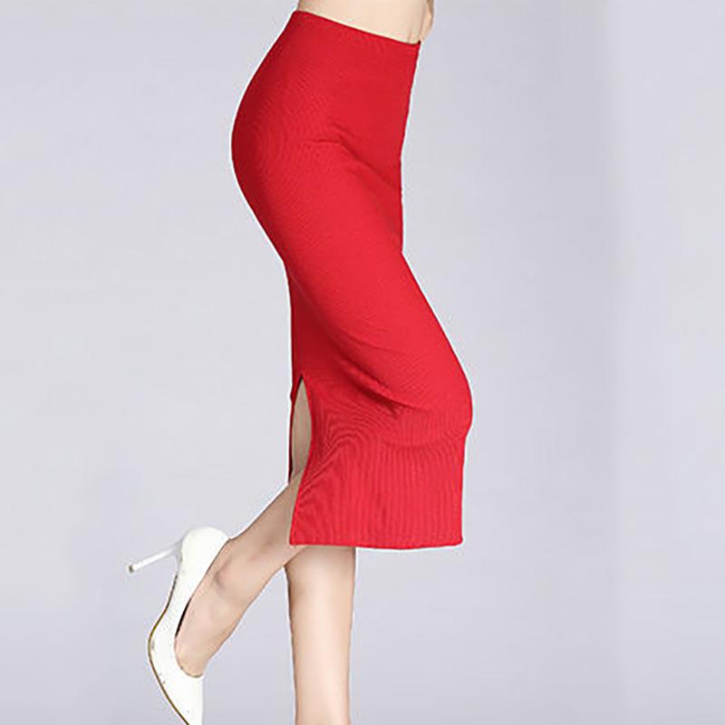 Long Wrap Pencil Skirt