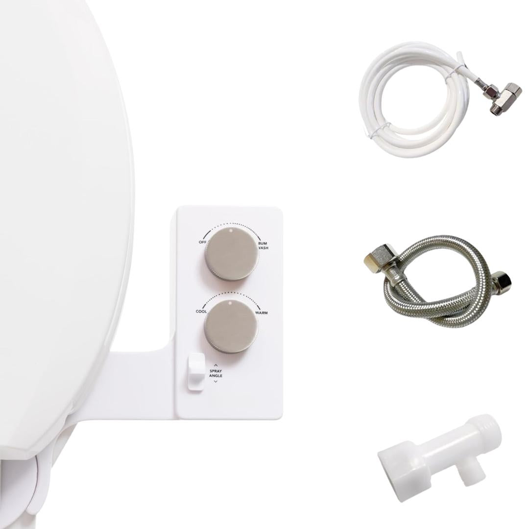 Bidet Attachment Toilet-Mounted With Angle and Flow Adjustment