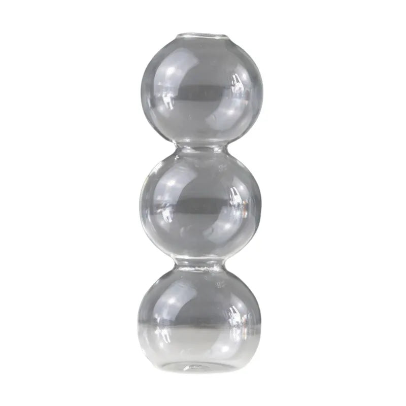 Textured Bubble Glass Flower Vase