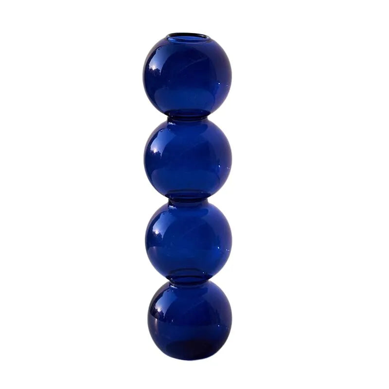 Textured Bubble Glass Flower Vase