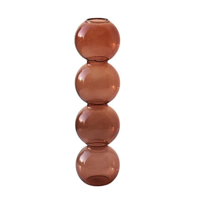 Textured Bubble Glass Flower Vase