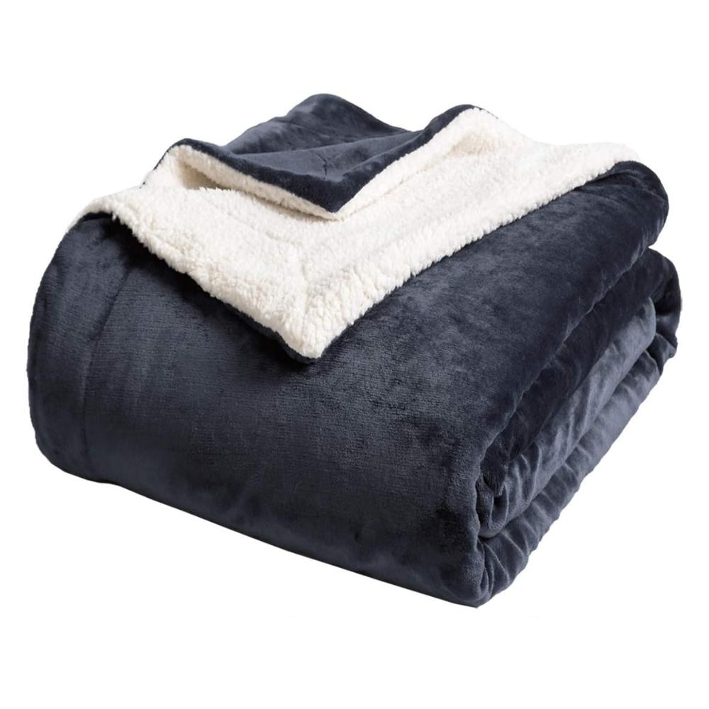 Fleece Blanket with Thick Sherpa Backing