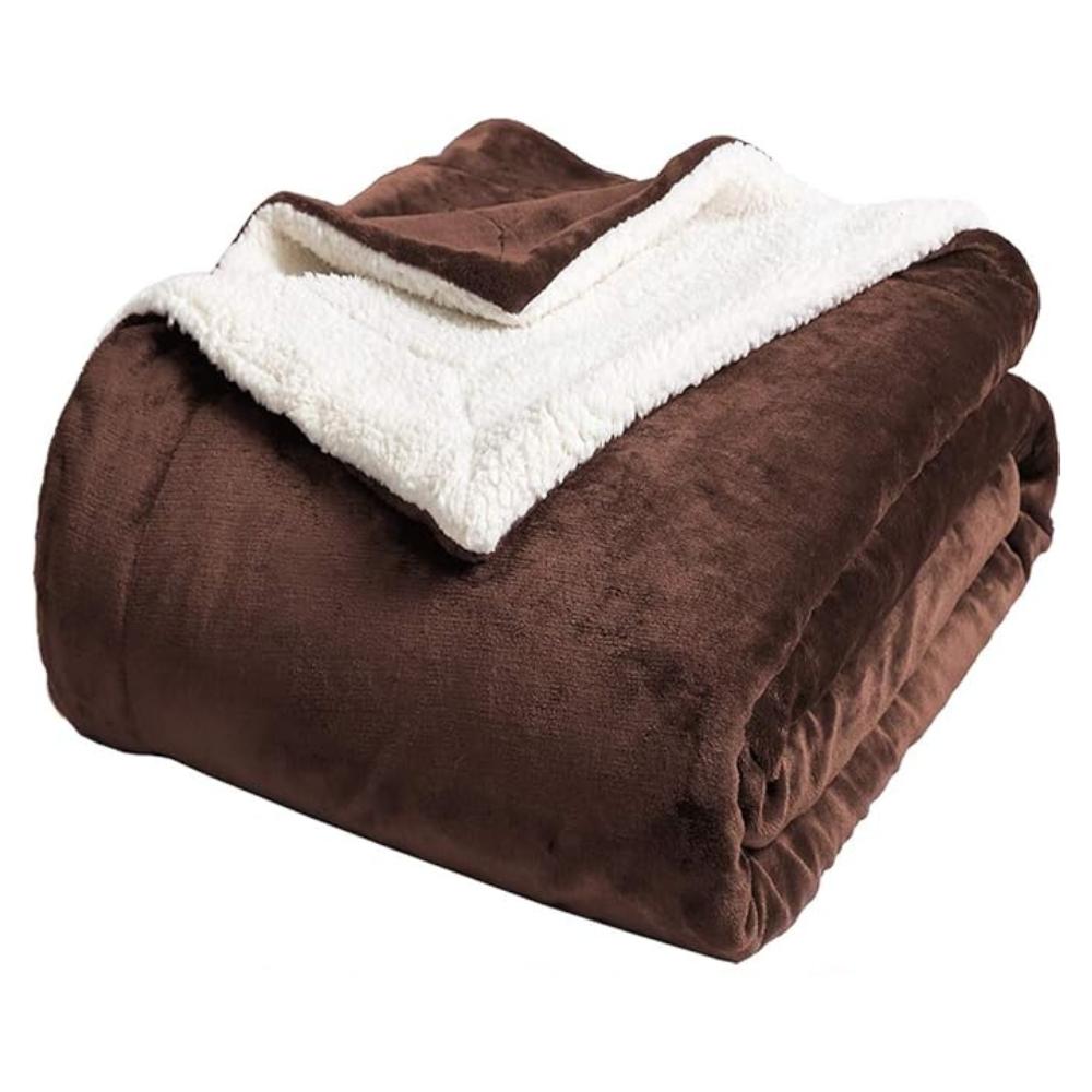 Fleece Blanket with Thick Sherpa Backing
