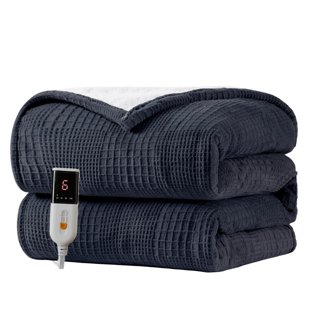 Heated Blanket With Adjustable Levels and Washable Shell