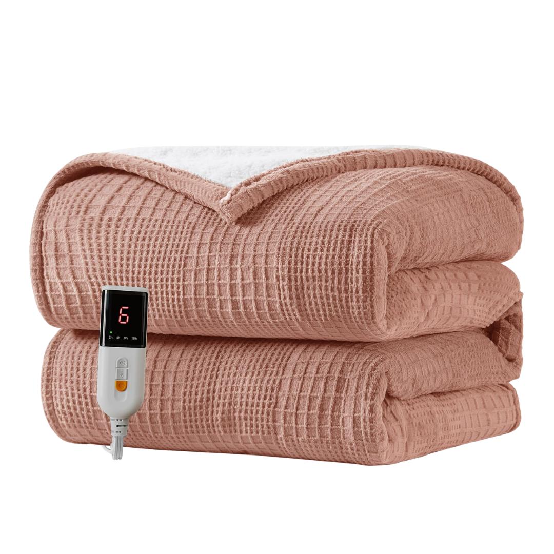 Heated Blanket With Adjustable Levels and Washable Shell