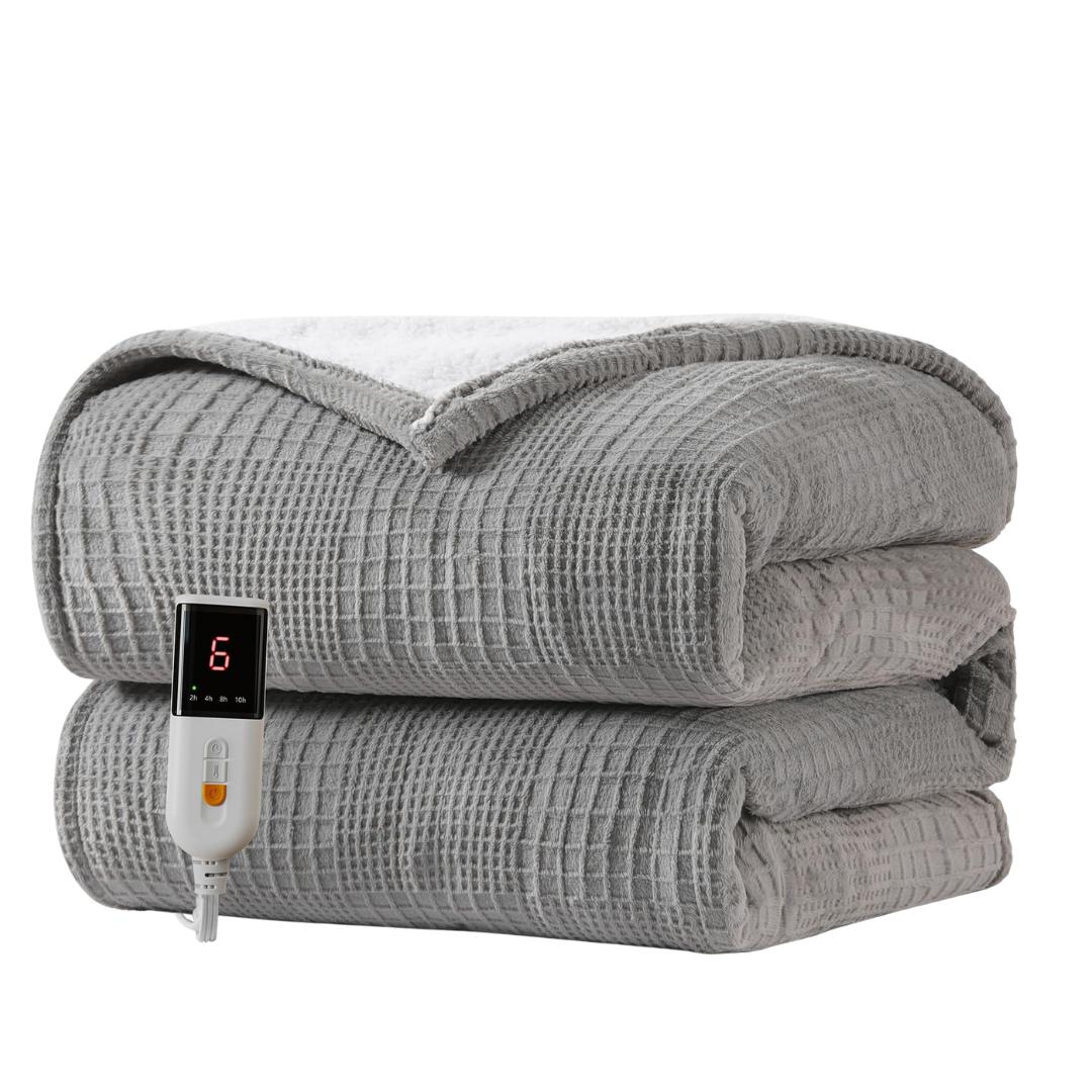 Heated Blanket With Adjustable Levels and Washable Shell