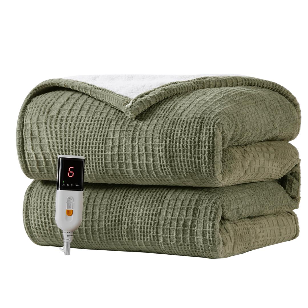 Heated Blanket With Adjustable Levels and Washable Shell