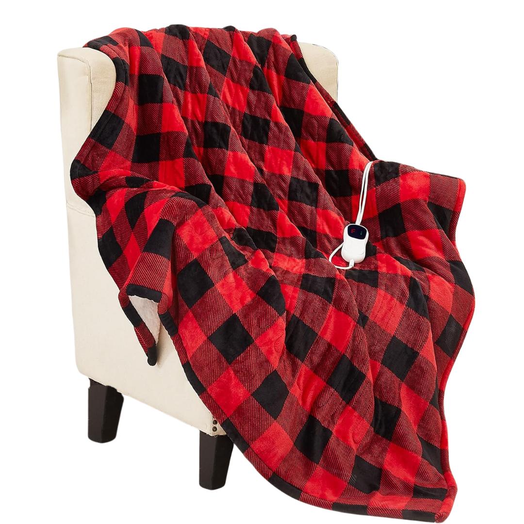 Heated Blanket With Flannel Surface and Adjustable Output