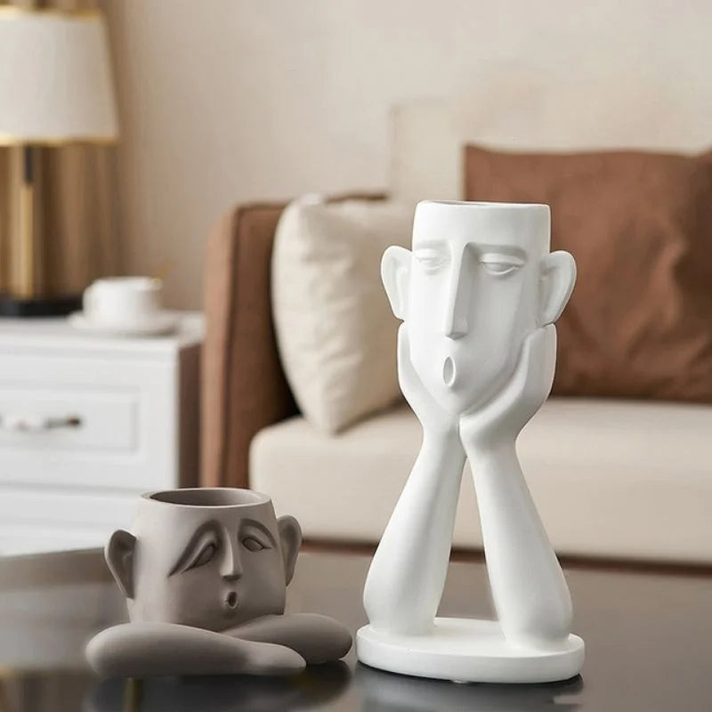 Abstract Face Sculpture for Shelves and Tables