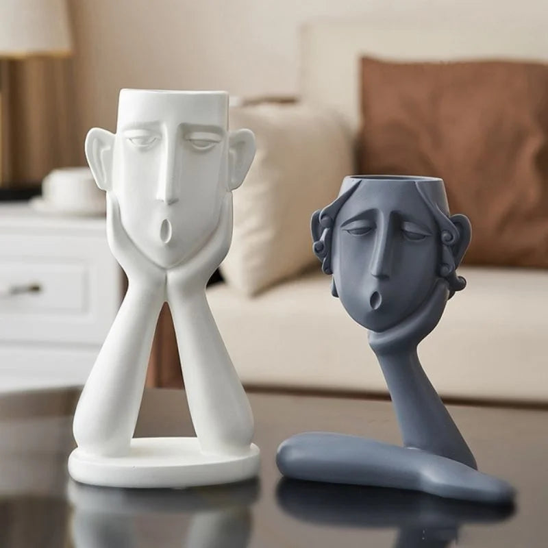 Abstract Face Sculpture for Shelves and Tables