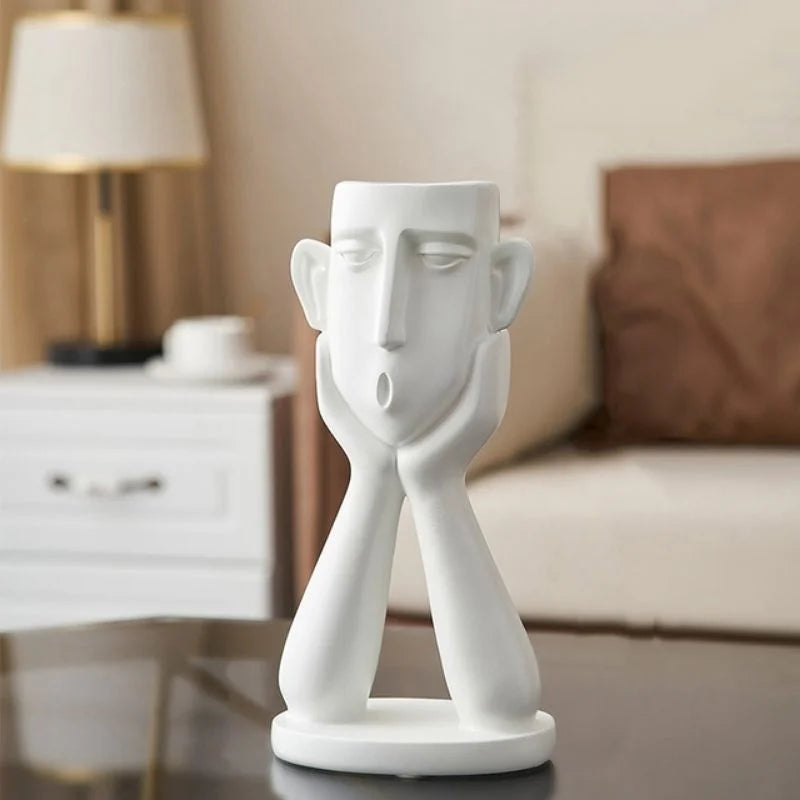 Abstract Face Sculpture for Shelves and Tables