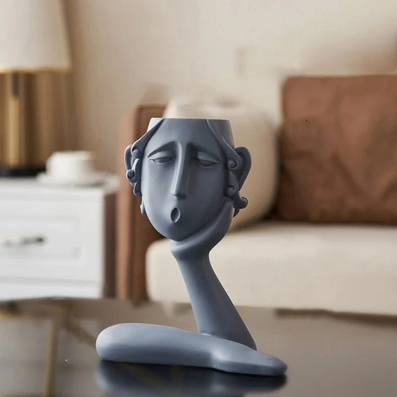 Abstract Face Sculpture for Shelves and Tables