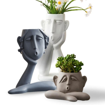 Abstract Face Sculpture for Shelves and Tables