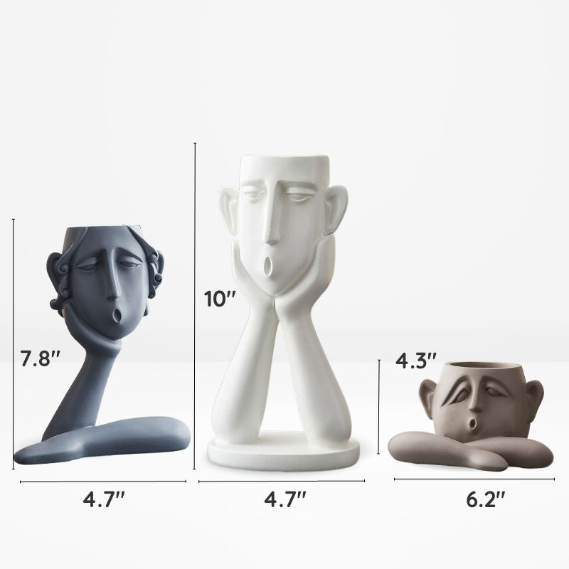 Abstract Face Sculpture for Shelves and Tables