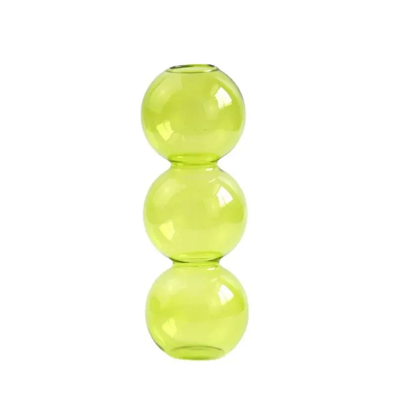 Textured Bubble Glass Flower Vase