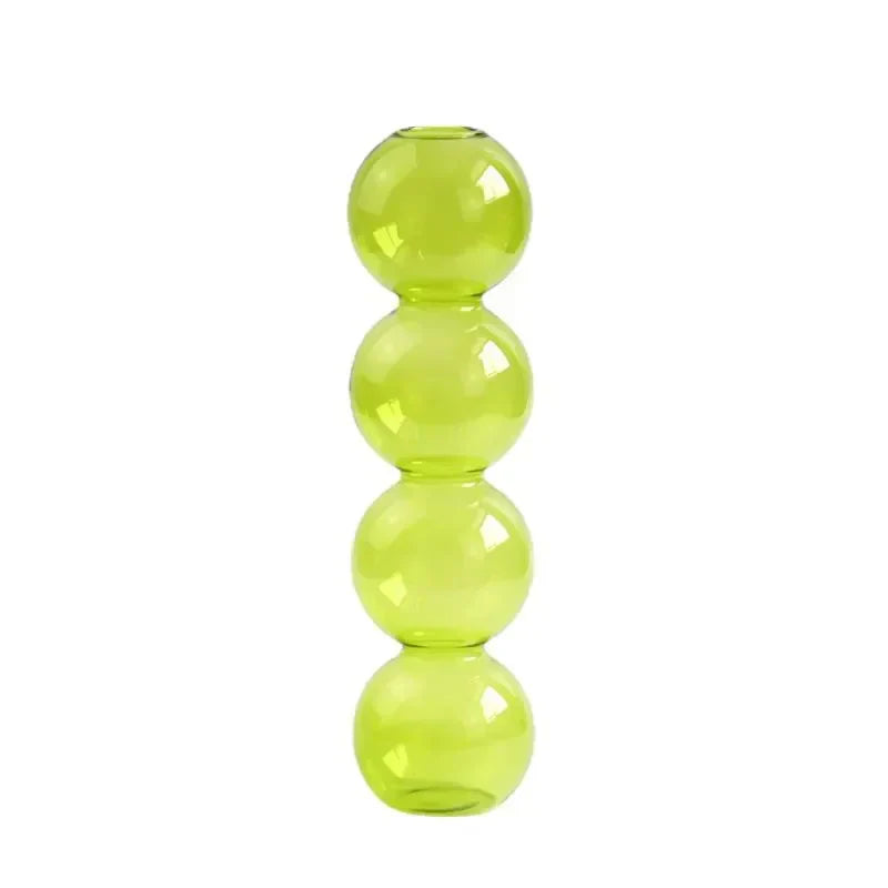 Textured Bubble Glass Flower Vase