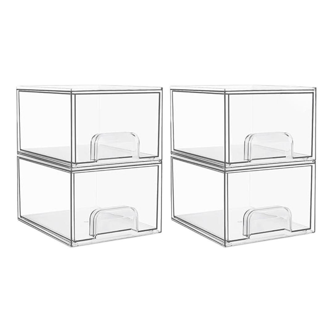 Organizer Drawers With Clear Stackable Design For Home Storage