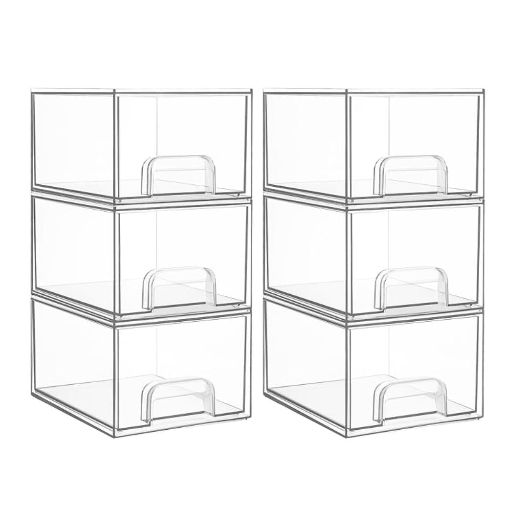 Organizer Drawers With Clear Stackable Design For Home Storage