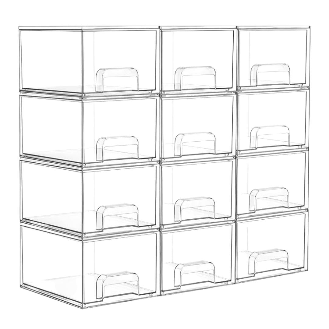 Organizer Drawers With Clear Stackable Design For Home Storage