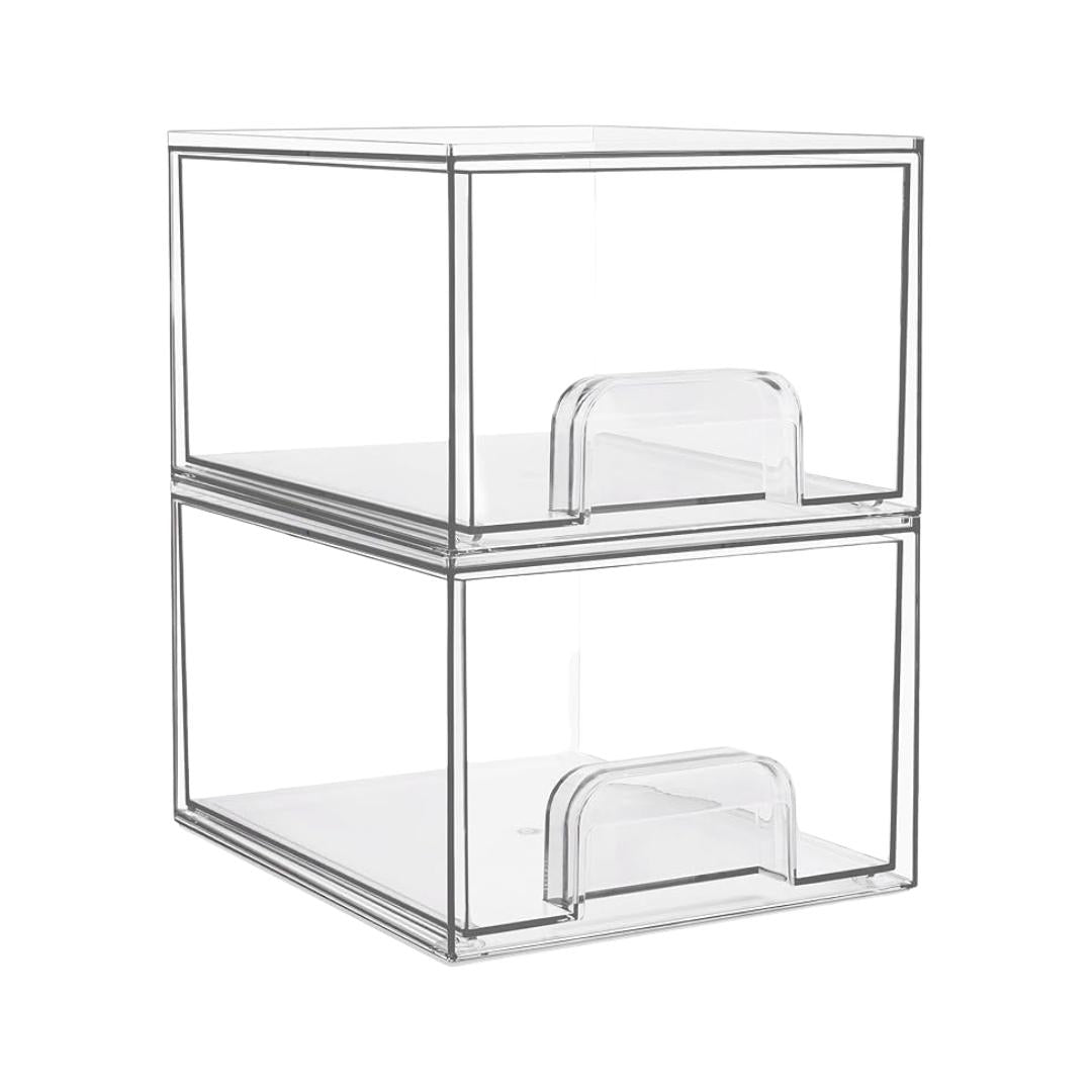 Organizer Drawers With Clear Stackable Design For Home Storage