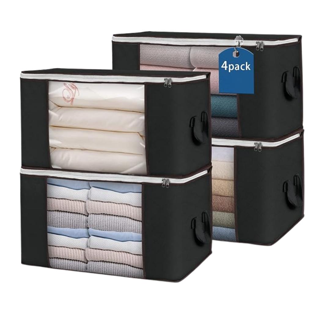Organizer Set With 90 L Storage Bags For Closet and Under Bed