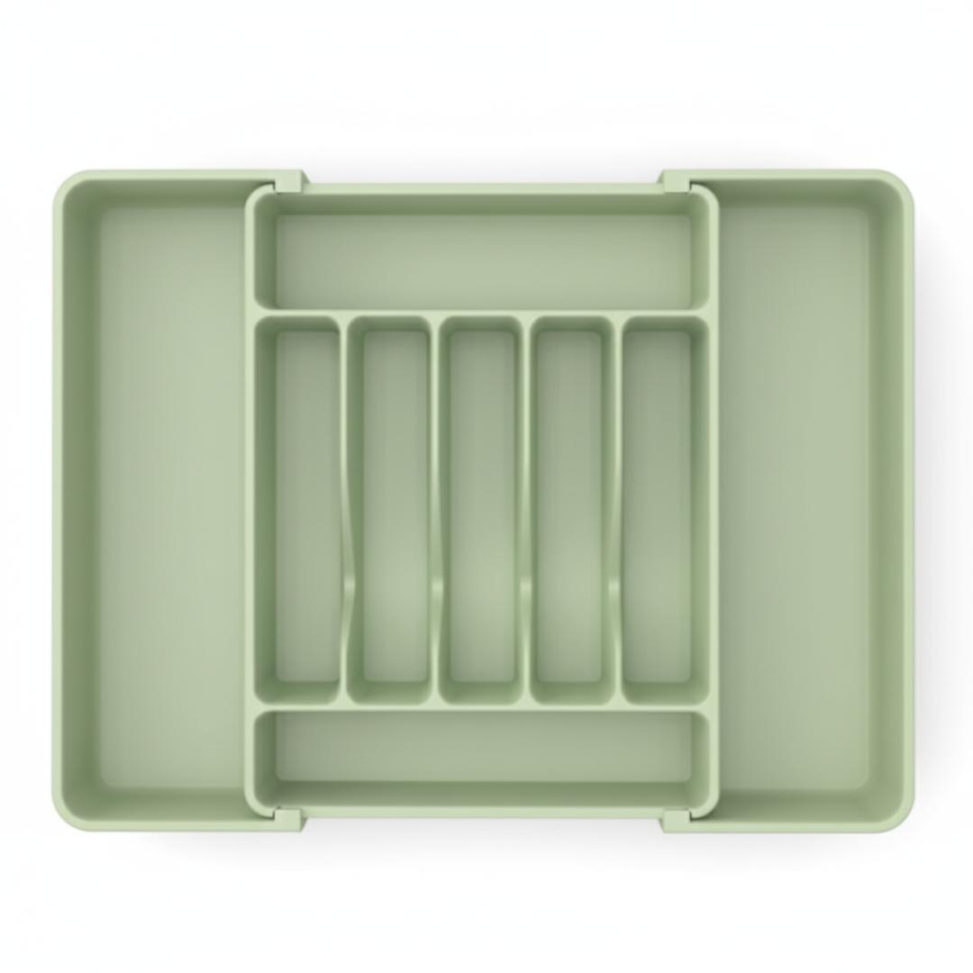 Organizer Tray With Expandable Sides For Kitchen Drawers