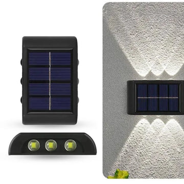 Solar-Powered Wall Sconce for Exterior Walls