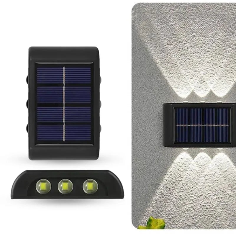 Solar-Powered Wall Sconce for Exterior Walls
