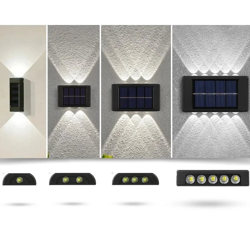 Solar-Powered Wall Sconce for Exterior Walls