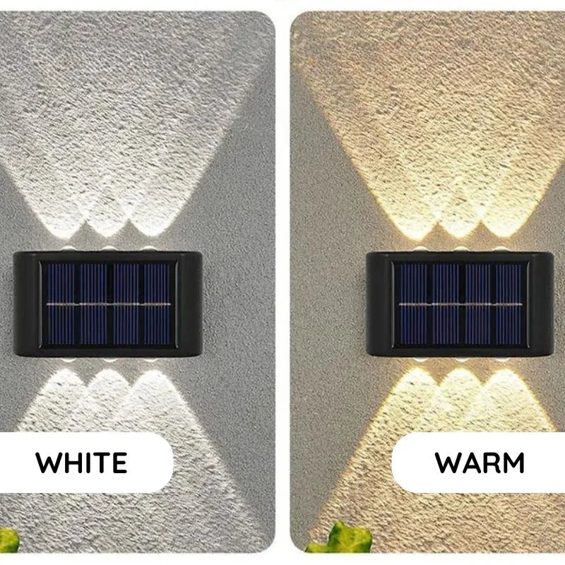 Solar-Powered Wall Sconce for Exterior Walls