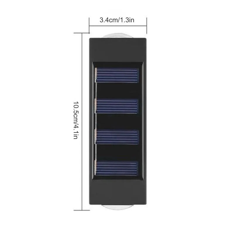 Solar-Powered Wall Sconce for Exterior Walls