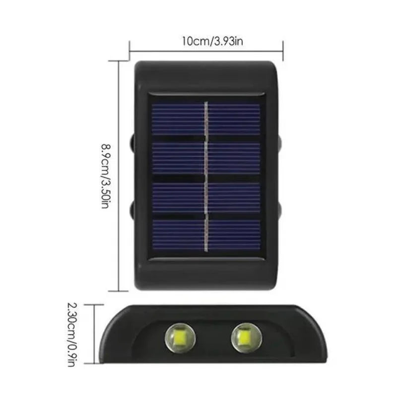 Solar-Powered Wall Sconce for Exterior Walls