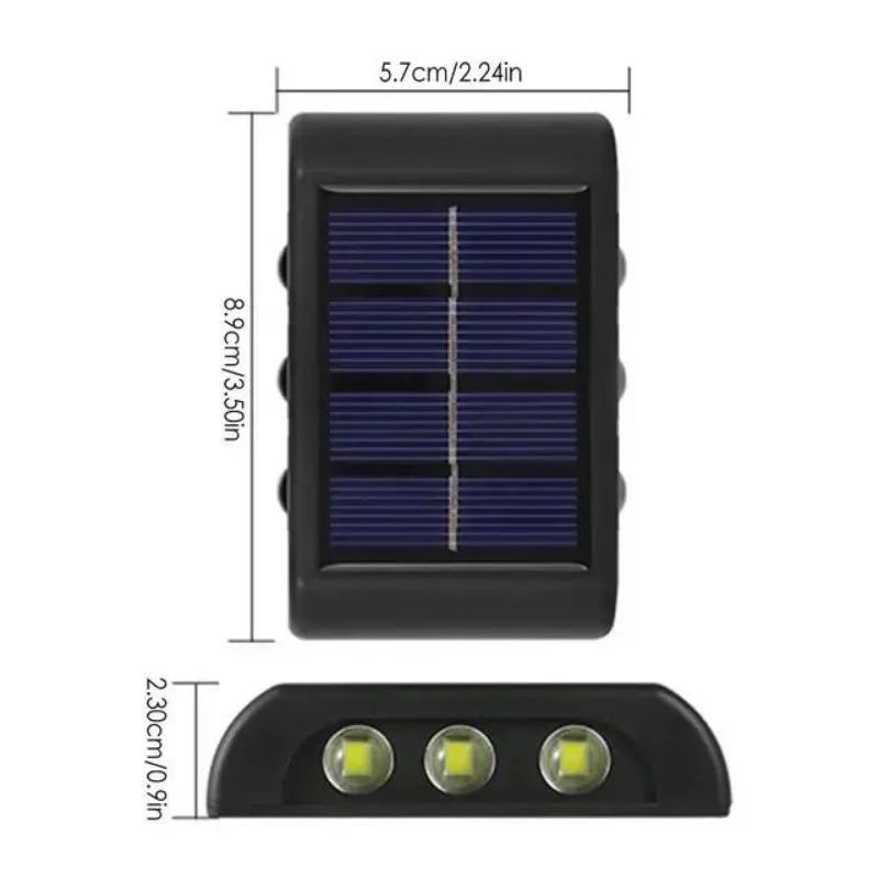 Solar-Powered Wall Sconce for Exterior Walls