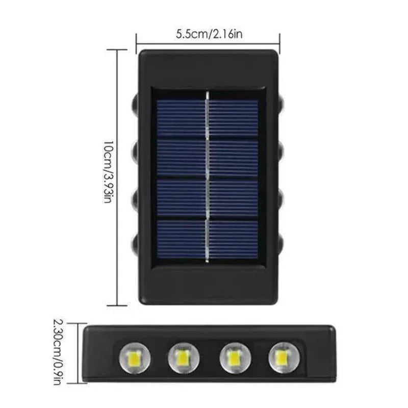 Solar-Powered Wall Sconce for Exterior Walls