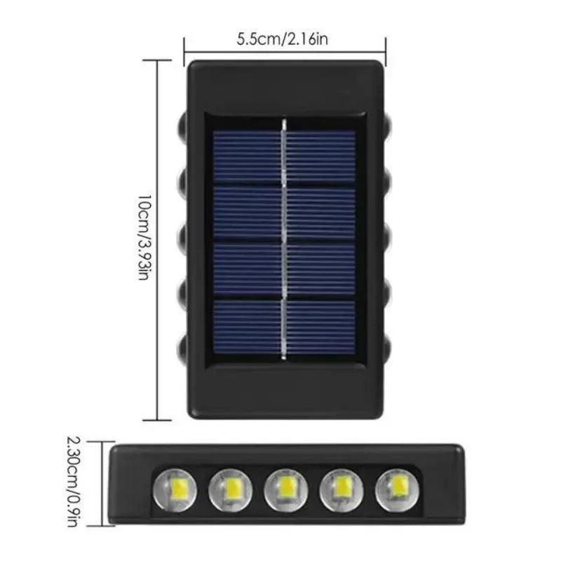 Solar-Powered Wall Sconce for Exterior Walls
