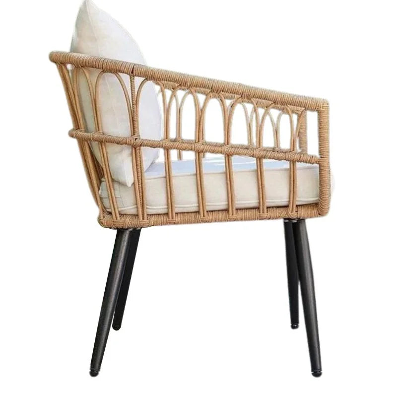 Woven Rattan Outdoor Cafe Seating Set