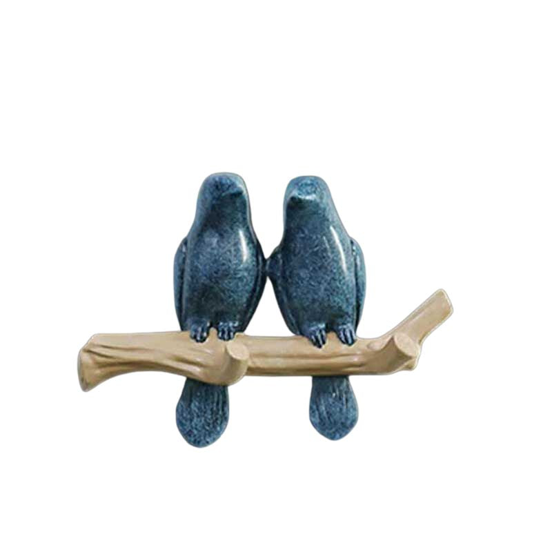 Bird-Shaped Metal Wall Hook Decoration