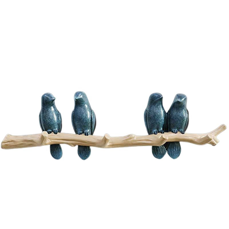 Bird-Shaped Metal Wall Hook Decoration