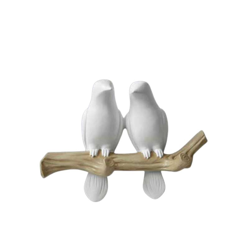 Bird-Shaped Metal Wall Hook Decoration