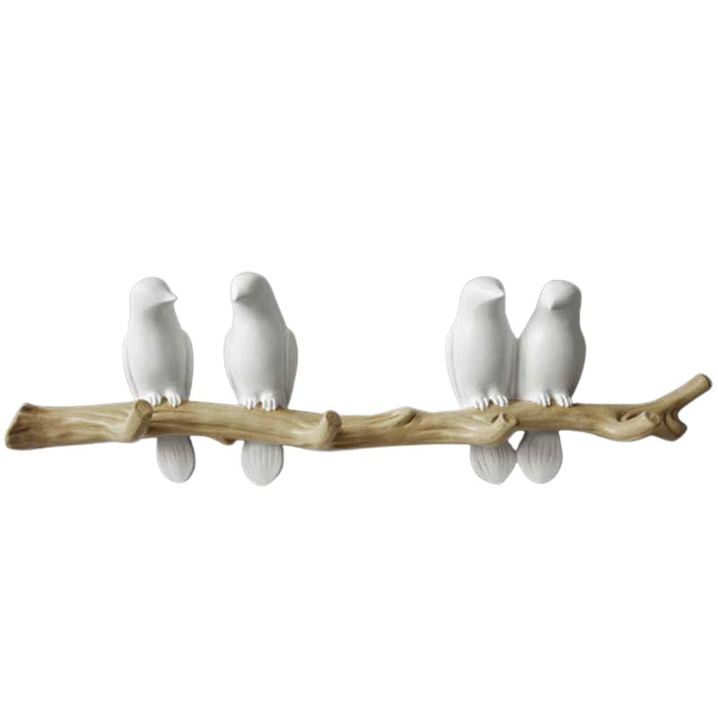Bird-Shaped Metal Wall Hook Decoration