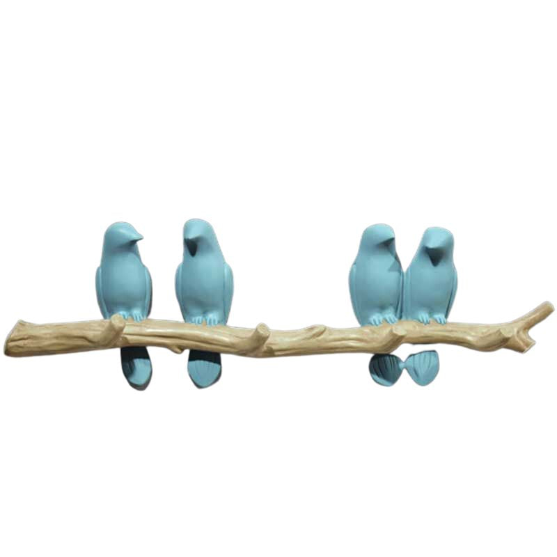 Bird-Shaped Metal Wall Hook Decoration